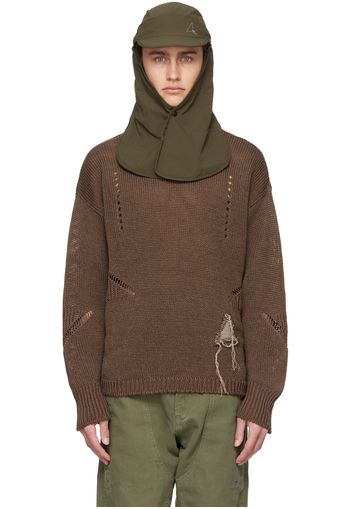 ROA Brown Intarsia Sweater