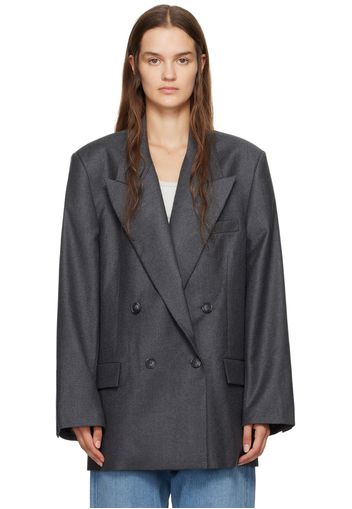 Róhe Gray Double Breasted Blazer