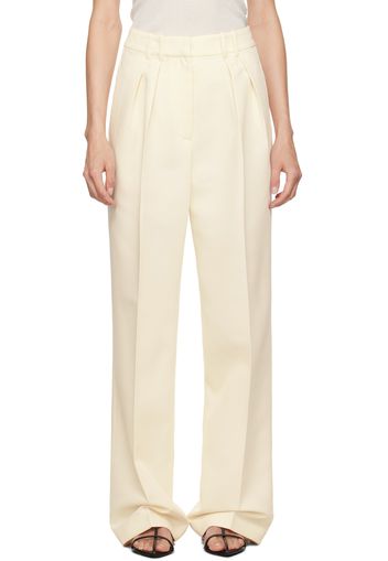 Róhe White Pleated Trousers