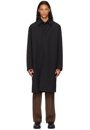 Róhe Black Relaxed Coat