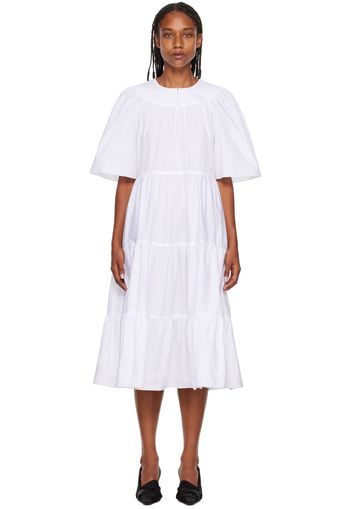 Rosetta Getty White Ruffle Maxi Dress