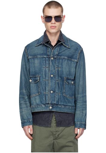 RRL Indigo Buttoned Denim Jacket