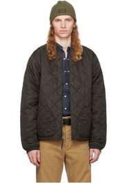 RRL Black Quilted Twill Bomber Jacket