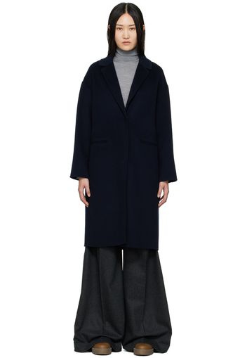 S Max Mara Navy Cecile Coat