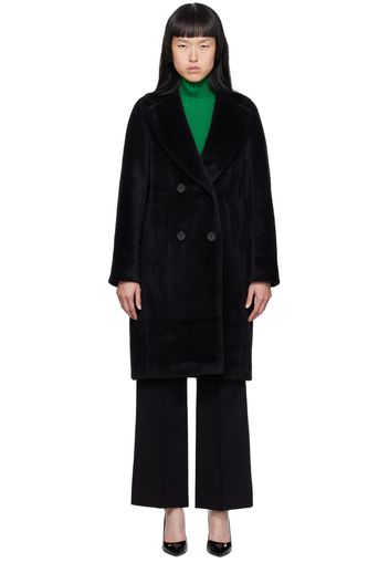 S Max Mara Black Roseto Coat