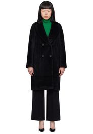 S Max Mara Black Roseto Coat