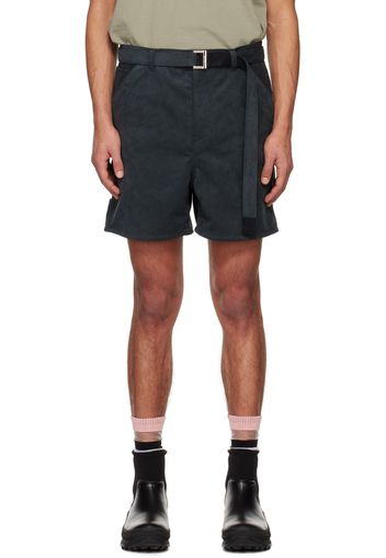 sacai Gray Belted Shorts