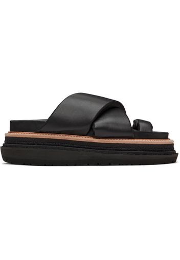 sacai Black Multiple Sole Sandals