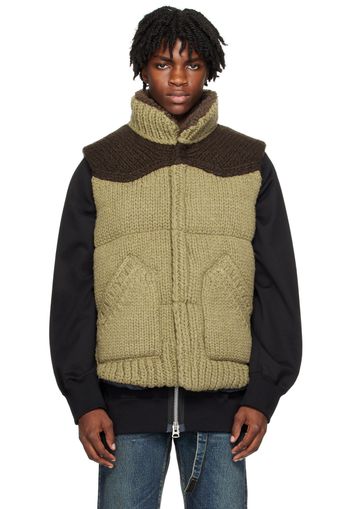 sacai Khaki Padded Vest