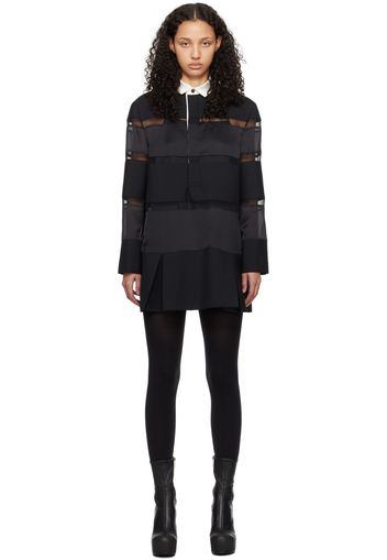 sacai Black Paneled Minidress