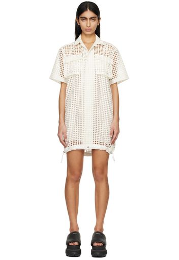 sacai White Buttoned Minidress