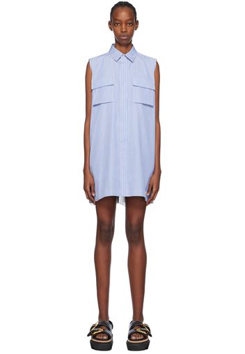 sacai Blue Thomas Mason Edition Minidress