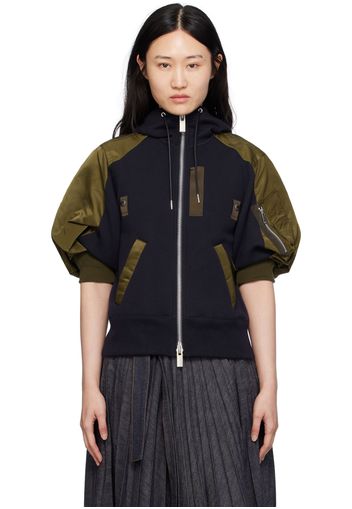 sacai Navy & Khaki Sponge Hoodie