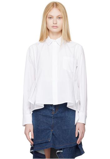 sacai White Handkerchief Hem Shirt