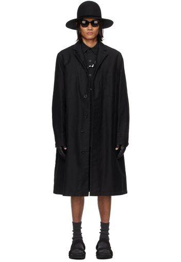 sacai Black Loose Thread Coat