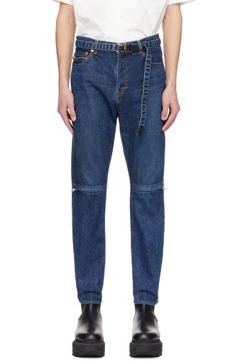 sacai Blue Zip Jeans