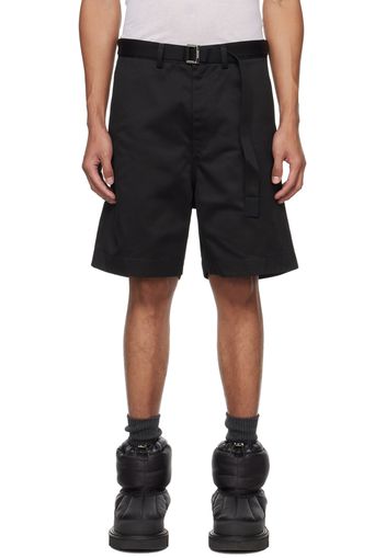 sacai Black Belted Shorts