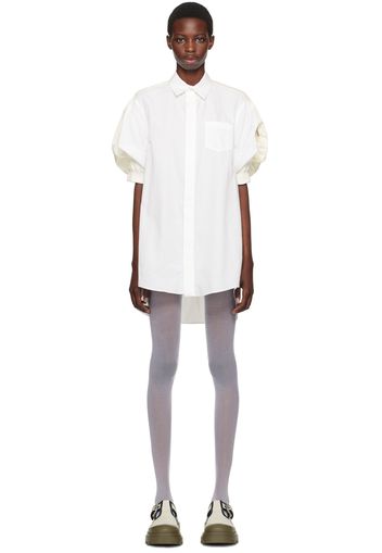 sacai White Puff Sleeve Minidress