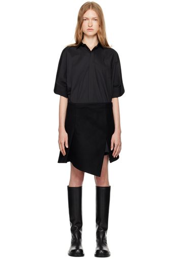 sacai Black Paneled Mini Dress