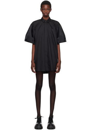 sacai Black Shirt Minidress