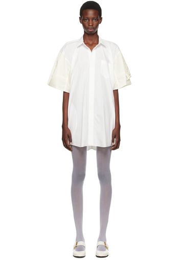 sacai White Shirt Minidress