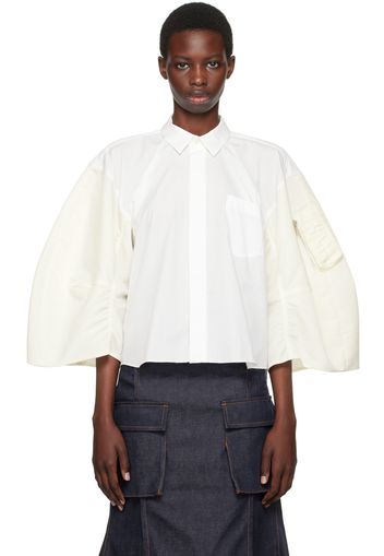 sacai White Puff Sleeve Shirt