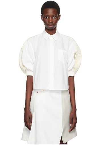 sacai White Puff Sleeve Shirt