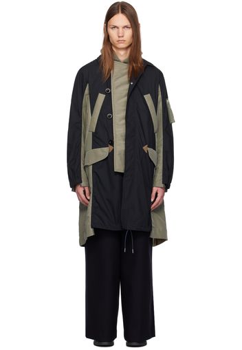 sacai Navy & Khaki Military Coat