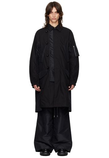 sacai Black Military Coat