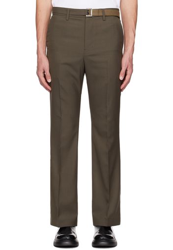 sacai Khaki Suiting Trousers