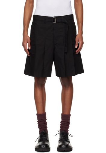 sacai Black Ripstop Shorts