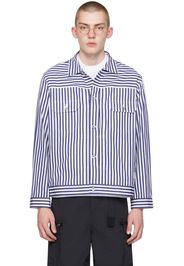 sacai Navy & White Spread Collar Jacket