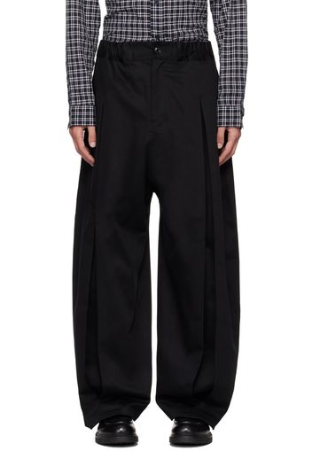 SAGE NATION Black Box Pleat Trousers