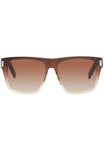 Saint Laurent Brown SL 424 Square Sunglasses