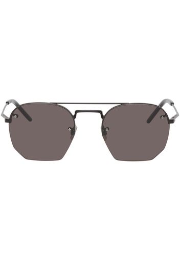 Saint Laurent Black SL 422 Aviator Sunglasses