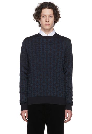 Salvatore Ferragamo Black Gancini Sweater