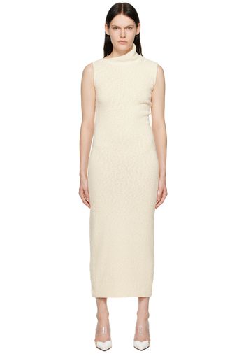 Salvatore Ferragamo Off-White Cowl Neck Maxi Dress