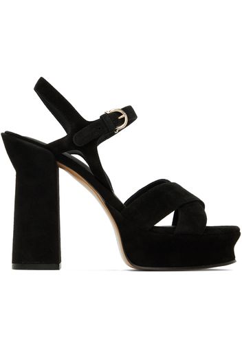 Salvatore Ferragamo Black Sonya Heeled Sandals