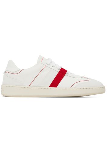 Salvatore Ferragamo White Garda Low Sneakers