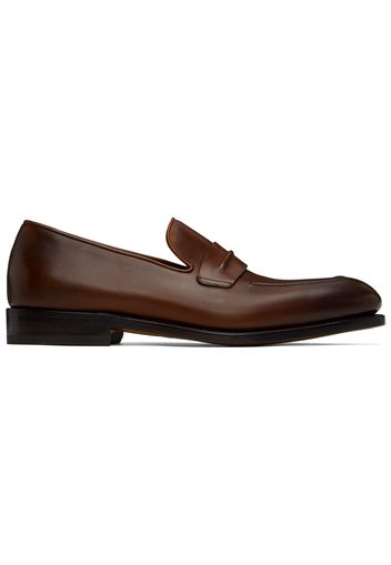 Salvatore Ferragamo Brown Genk Loafers