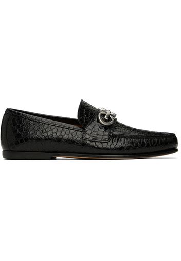 Salvatore Ferragamo Black Galileo Loafers