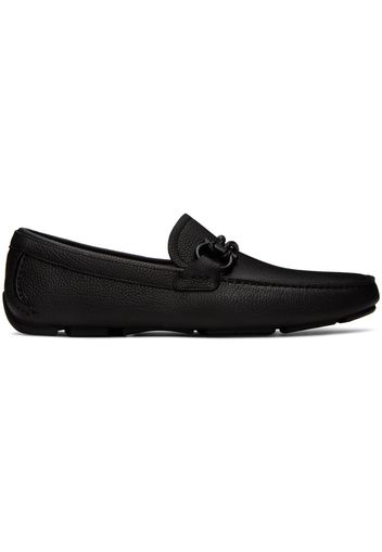 Salvatore Ferragamo Black Driver Loafers