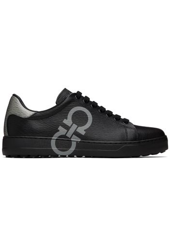 Salvatore Ferragamo Black Gancini Sneakers