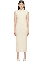 Salvatore Ferragamo Off-White Cowl Neck Maxi Dress