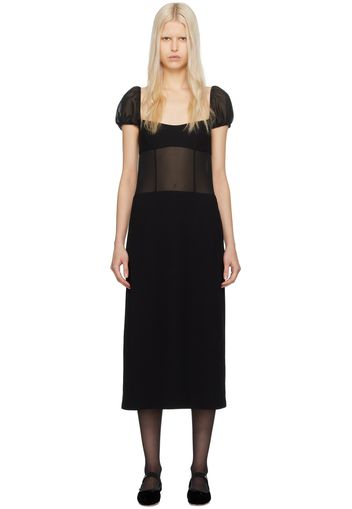 Sandy Liang Black Venus Maxi Dress