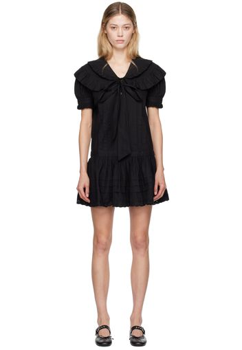 Sandy Liang Black Toki Minidress