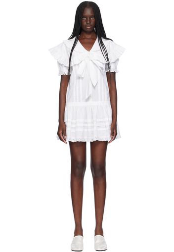 Sandy Liang White Toki Minidress