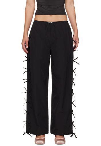 Sandy Liang Black Poppet Track Pants