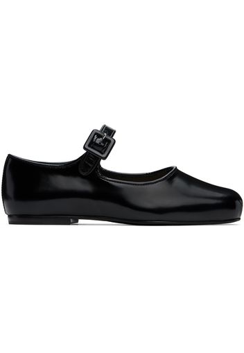 Sandy Liang Black Mary Jane Pointe Ballerina Flats