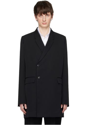 SAPIO Black Double-Breasted Coat